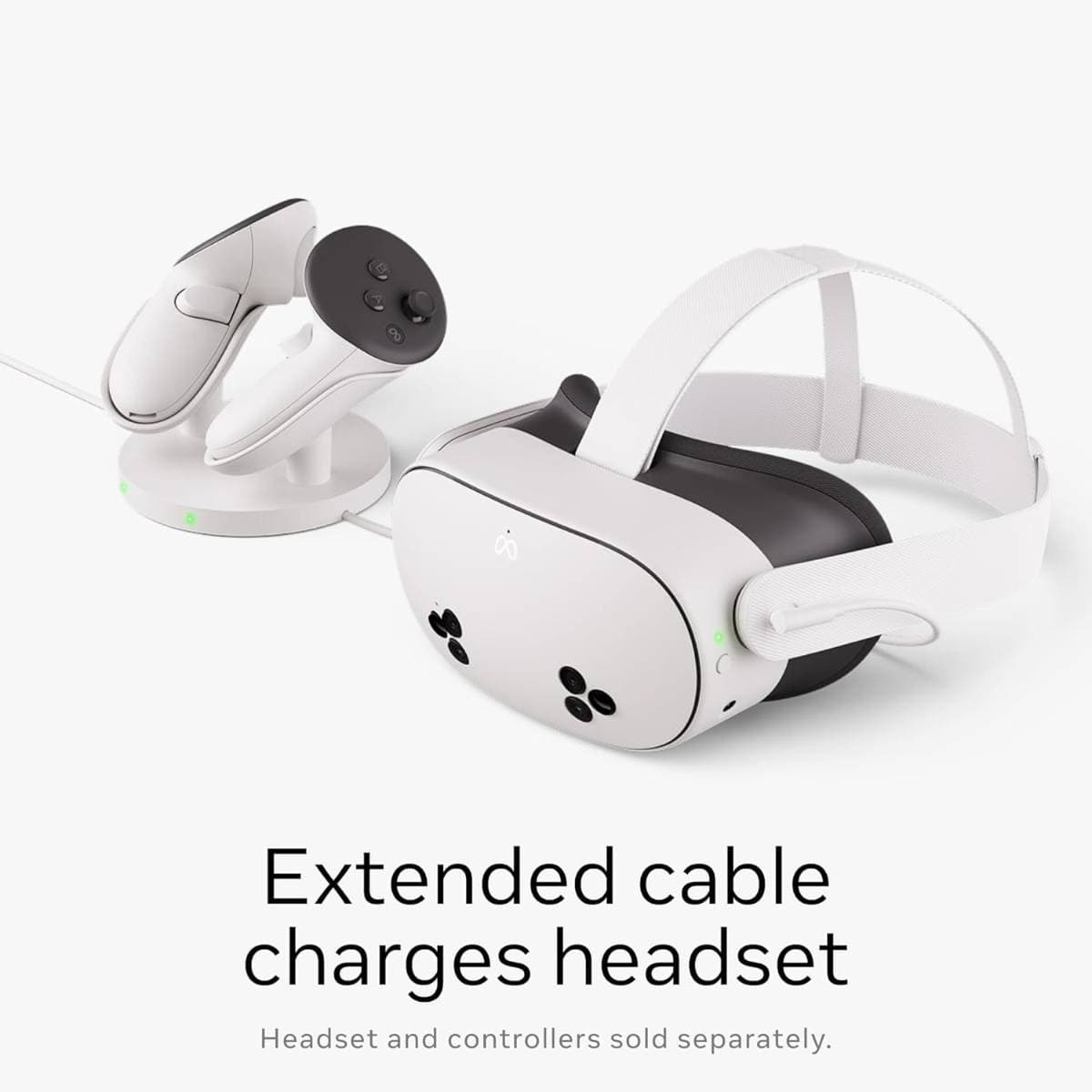 Meta Quest Compact Charging Dock - Works with Meta Quest 3/3S - Extended Headset Charging Cable - Wireless Charging for Touch Plus Controllers thumbnail 5