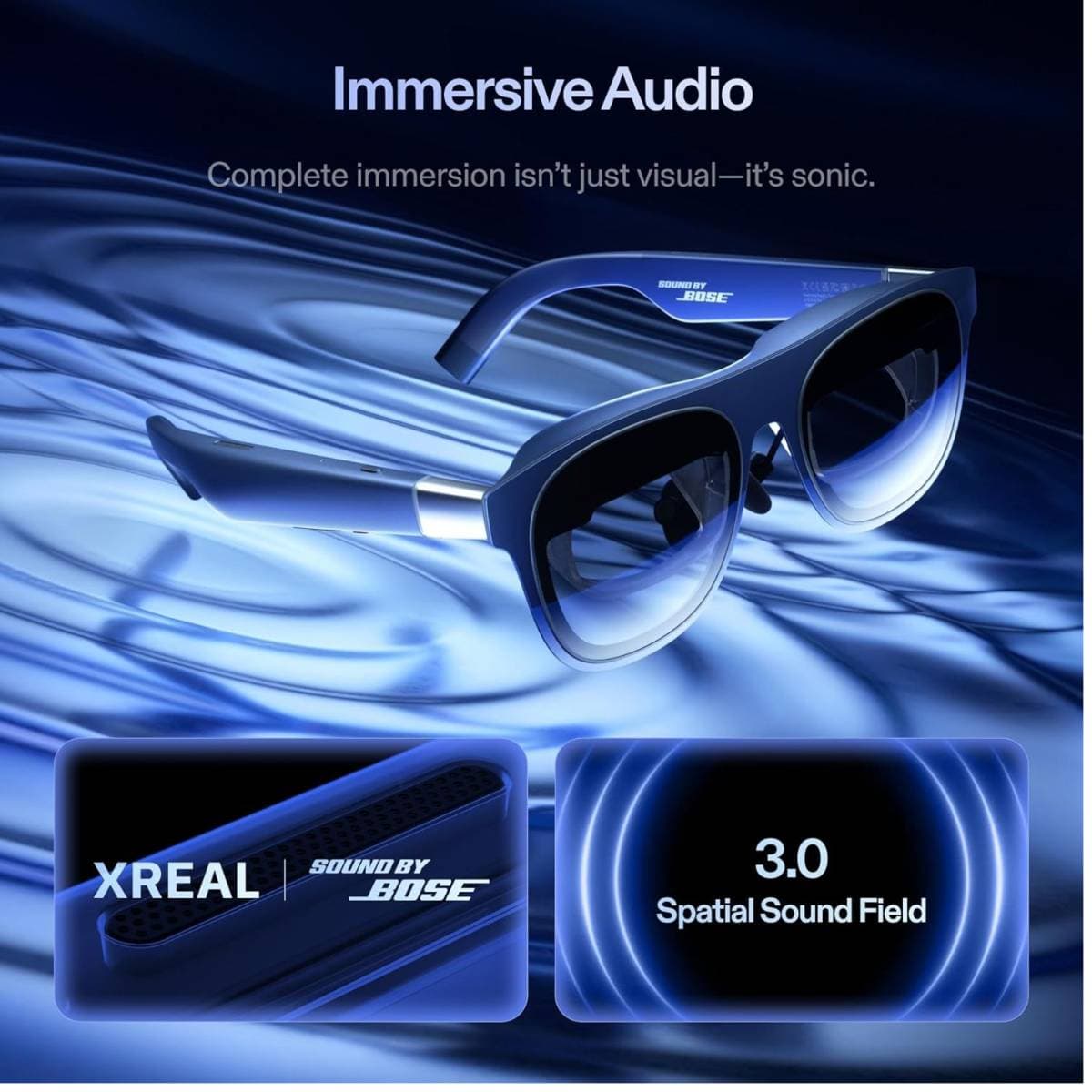 XREAL 1S AR Glasses, 500" Virtual Screen Smart Glasses with 52° FOV, Native 3DoF, REAL 3D, Powered by X1 Chip, Supports All USB-C DP Devices Including iPhone 17/16/15, Supports Switch 2 with XREAL Neo thumbnail 3