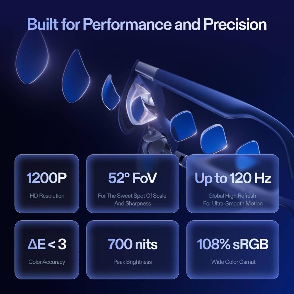 XREAL 1S AR Glasses, 500" Virtual Screen Smart Glasses with 52° FOV, Native 3DoF, REAL 3D, Powered by X1 Chip, Supports All USB-C DP Devices Including iPhone 17/16/15, Supports Switch 2 with XREAL Neo thumbnail 4