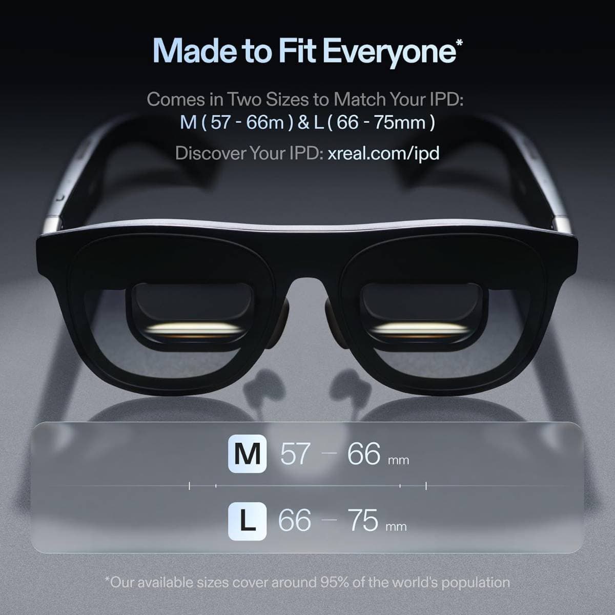 XREAL One Pro AR Glasses with X1 Chip, Native 3 DoF, X-Prism Optics, Real 3D, 57°FOV 171" 120Hz FHD Display, XR Glasses for iPhone 17/16, Steam Deck, ROG, Mac, PC, Android & iOS L (IPD 66-75mm) thumbnail 2