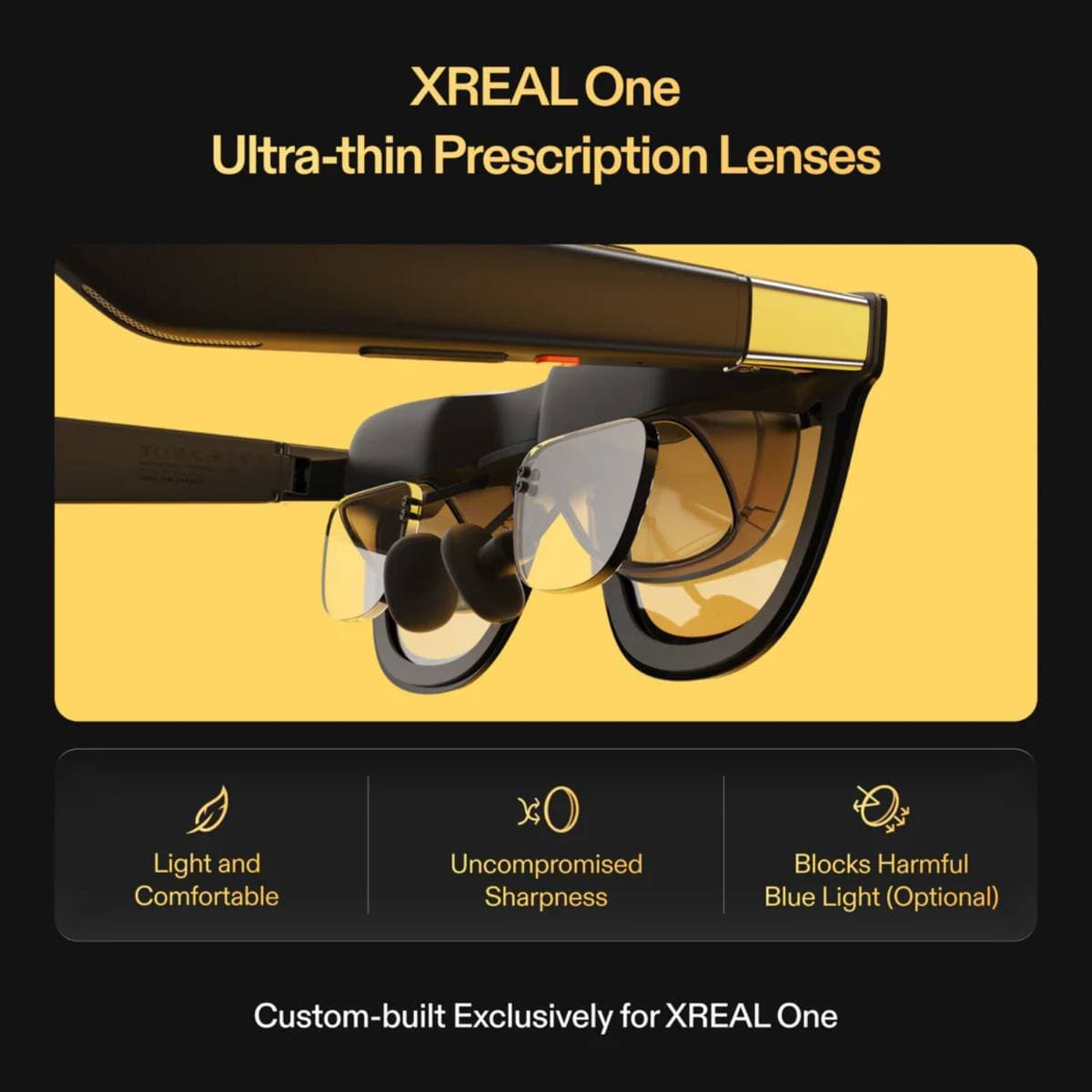 Xreal Custom Prescription Lenses for XREAL One / XREAL 1S AR Glasses – Optical Inserts for Vision Correction, Blue-Light Filter & Anti-Glare Coating thumbnail 2