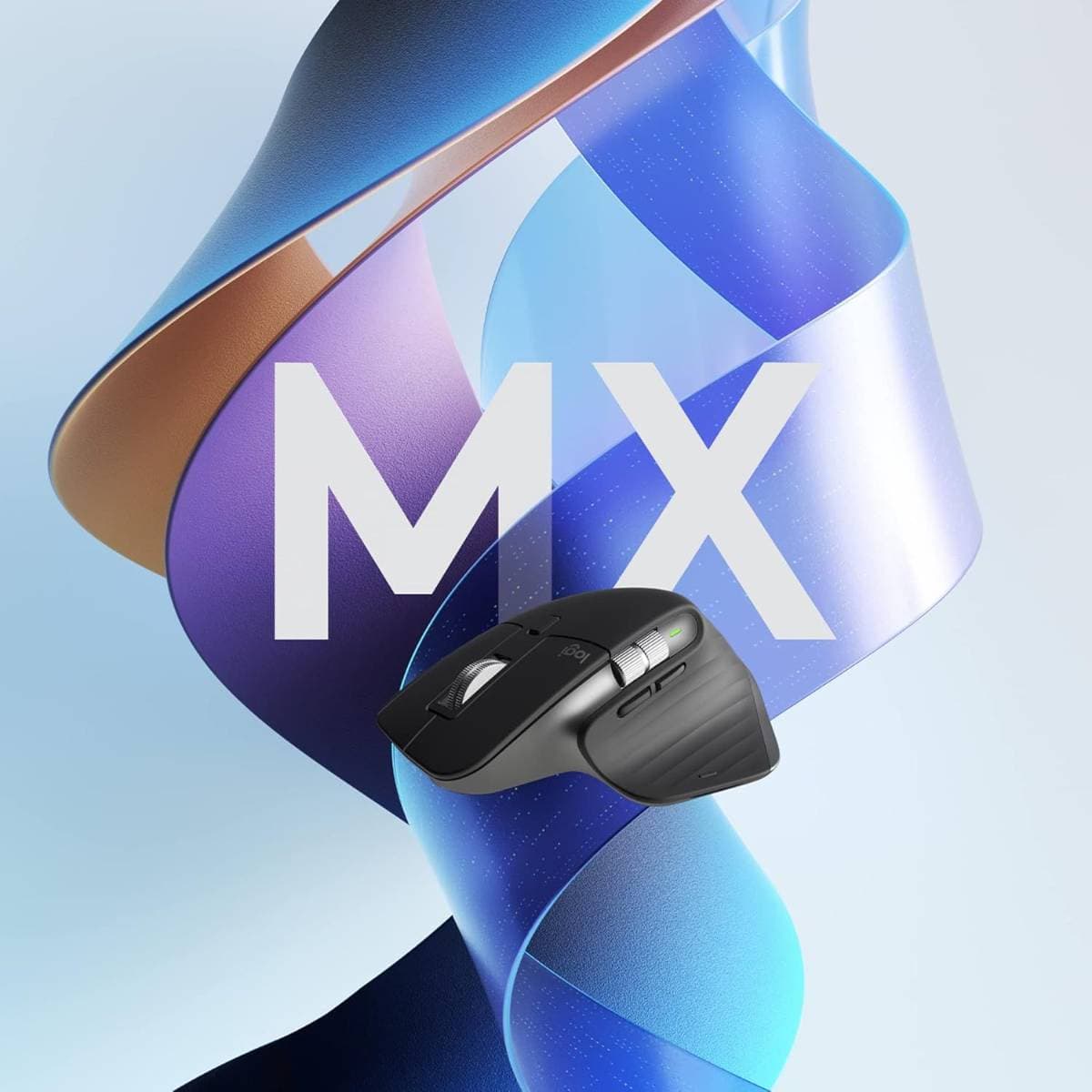 Logitech MX Master 3S with Free Adobe Subscription - Wireless Performance Mouse with Ultra-Fast Scrolling, Ergo, 8K DPI, Track on Glass, Quiet Clicks, USB-C, Bluetooth -Graphite thumbnail 5