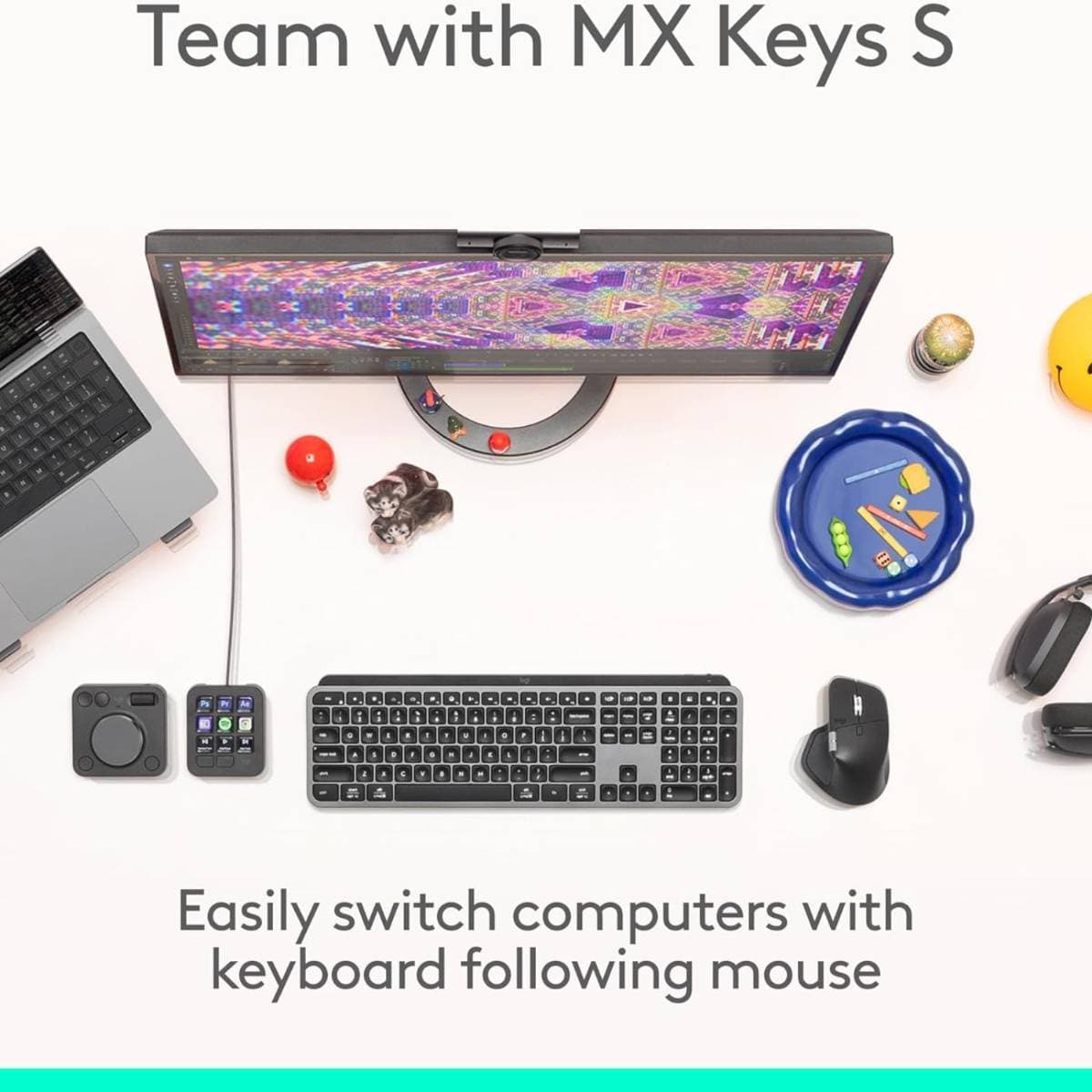 Logitech MX Master 4, Ergonomic Wireless Mouse with Advanced Performance Haptic Feedback, Ultra-Fast Scrolling, USB-C Charging, Bluetooth, Windows, MacOS - Graphite thumbnail 6