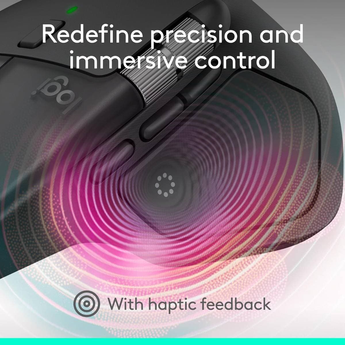 Logitech MX Master 4, Ergonomic Wireless Mouse with Advanced Performance Haptic Feedback, Ultra-Fast Scrolling, USB-C Charging, Bluetooth, Windows, MacOS - Graphite thumbnail 2