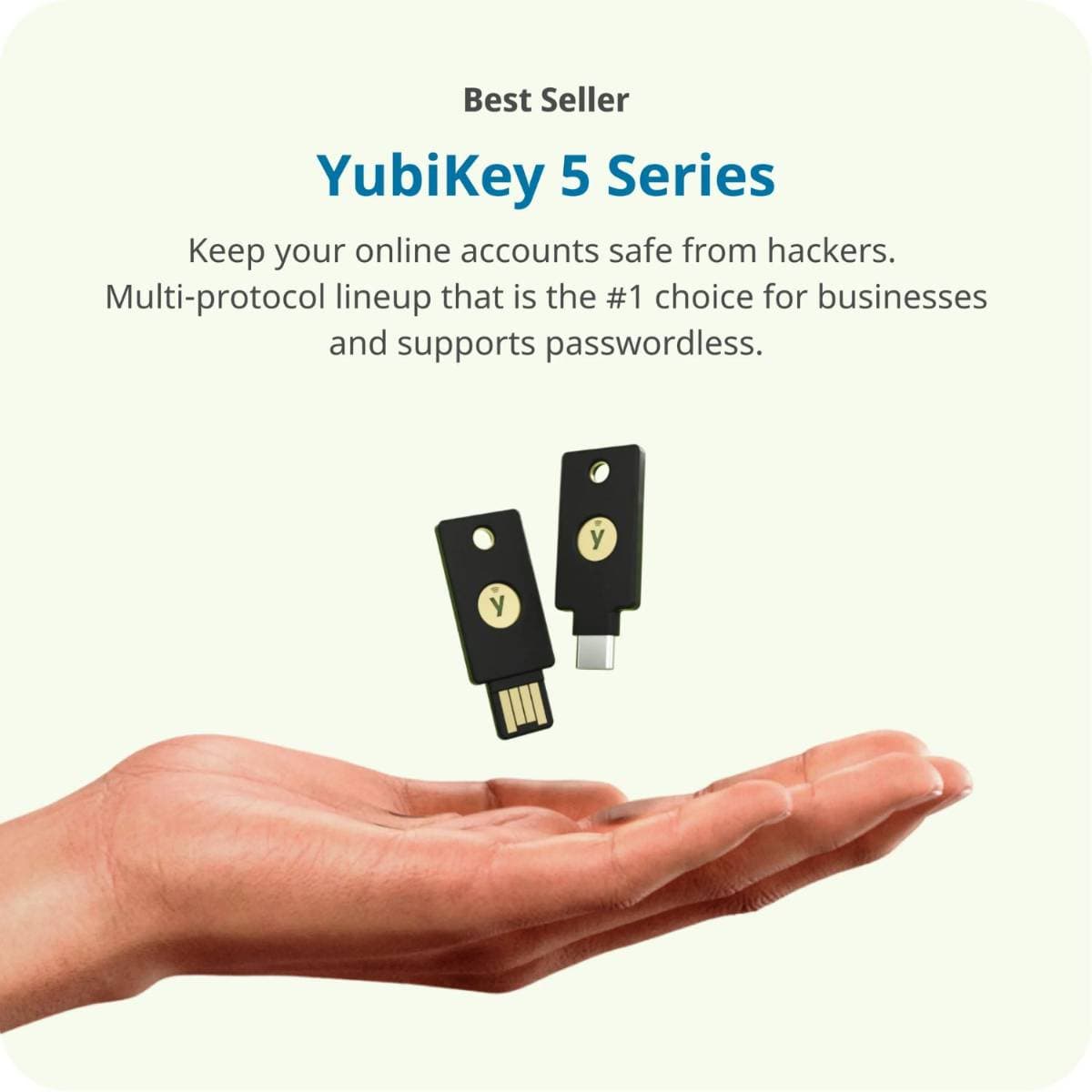 Yubico YubiKey 5 NFC USB-A Security Key v5.7 for Two Factor Authentication (2FA), Passwordless Login, NFC Tap Authentication, FIDO2/WebAuthn, U2F, OTP, Smart Card (PIV) & OpenPGP Support for Windows Mac Android iOS thumbnail 6