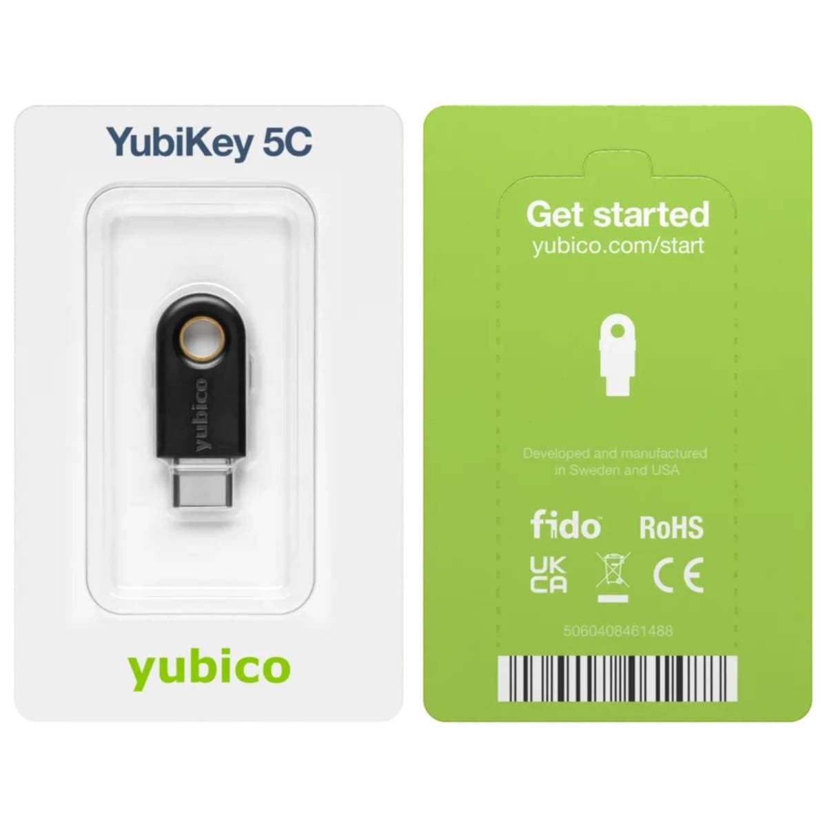 Yubico YubiKey 5C USB-C Security Key v5.7 for Two Factor Authentication (2FA), Passwordless Login, FIDO2/WebAuthn, U2F, OTP, Smart Card (PIV) & OpenPGP Support for Windows Mac Linux Android thumbnail 2