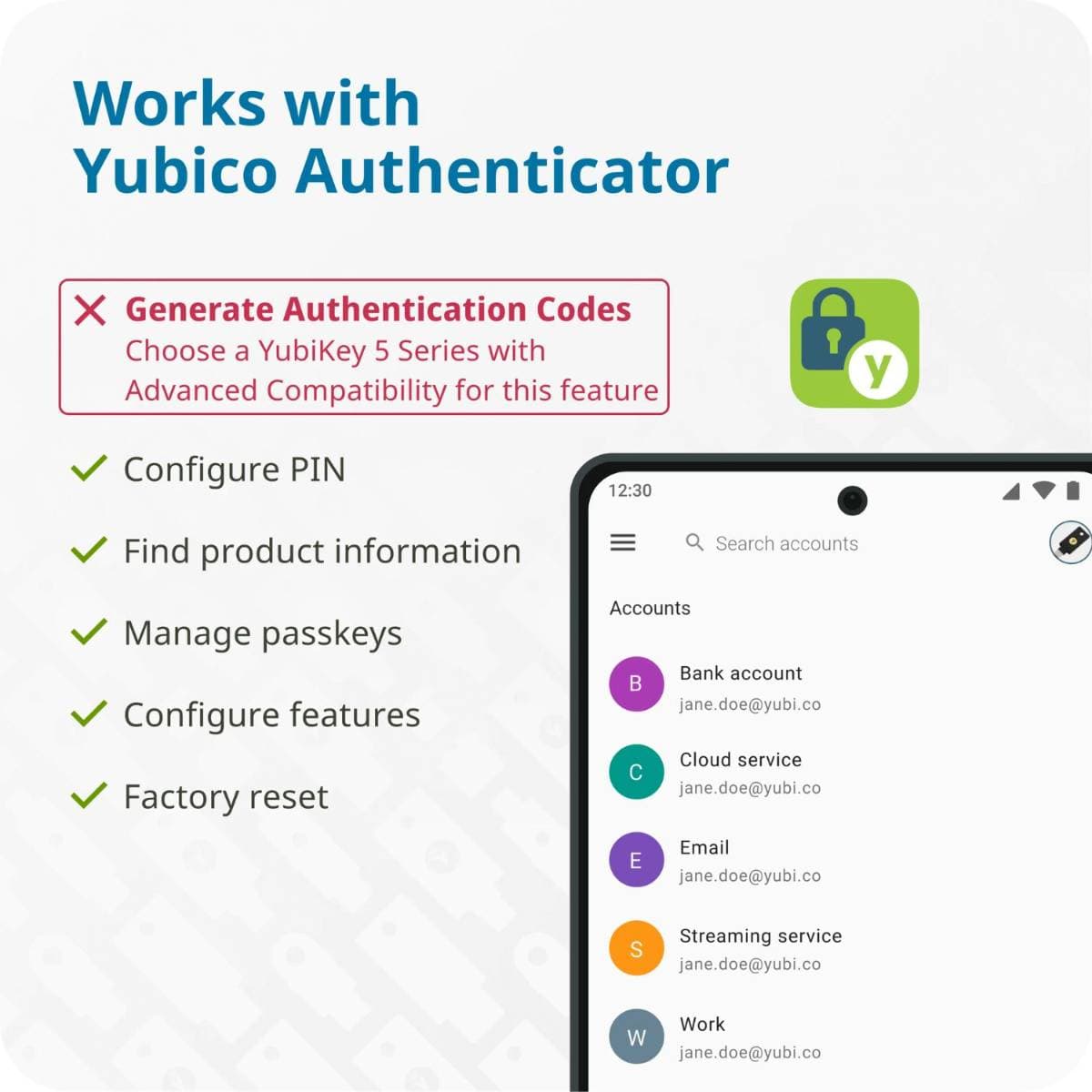 Yubico Security Key NFC USB-A Hardware Security Key v5.7 for Two Factor Authentication (2FA) & Passwordless Login, FIDO2/WebAuthn & U2F Support – NFC Tap Login for Android & Desktop, Compatible with Google Microsoft Accounts thumbnail 10