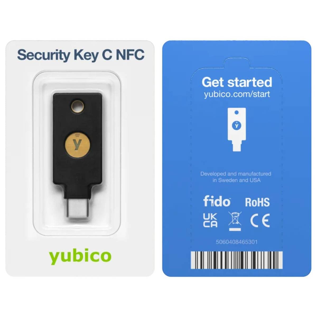 Yubico Security Key C NFC USB-C Hardware Security Key v5.7 for Two Factor Authentication (2FA) & Passwordless Login, FIDO2/WebAuthn & U2F Support, NFC Tap Login for Android & USB-C Devices, Compatible with Google Microsoft Accounts thumbnail 2