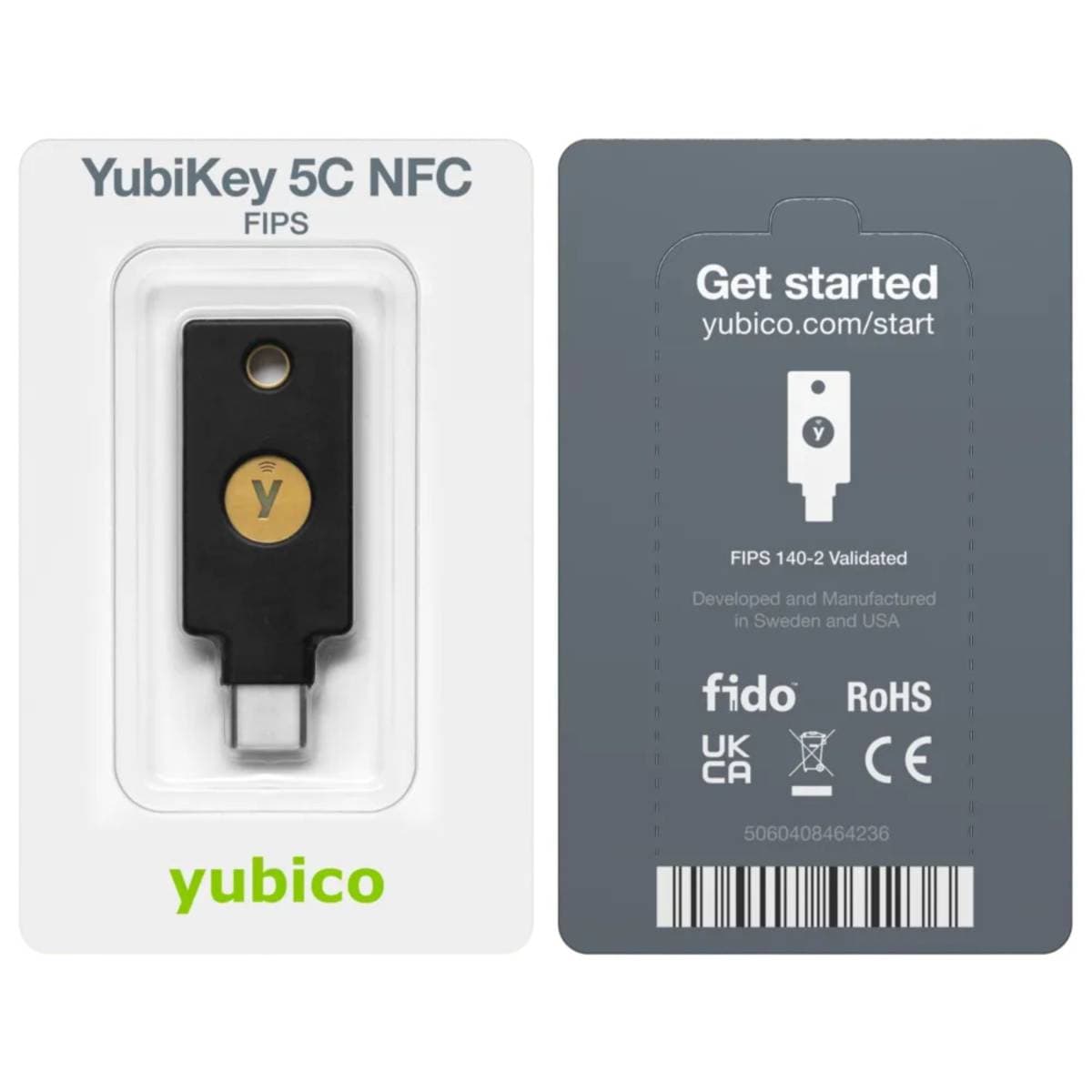 Yubico YubiKey 5C NFC FIPS USB-C Security Key for Two Factor Authentication (2FA) & Passwordless Login, FIDO2/WebAuthn, U2F, OTP, Smart Card (PIV) & OpenPGP – NIST FIPS 140-2 Certified Hardware Security Key thumbnail 2