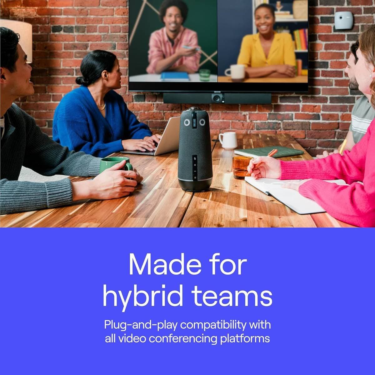 Owl Labs Meeting Owl 4+ Smart Video Conference Camera – 4K 360° Panoramic Camera, 8‑Mic Array & Dual Speakers, AI‑Powered Smart Meeting Tracking, USB‑C + Wi‑Fi/Ethernet Connectivity, Enterprise Hybrid Collaboration System thumbnail 3