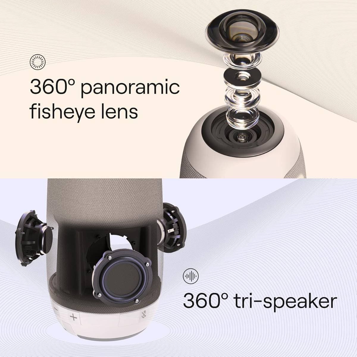 Owl Labs Meeting Owl 3 360° 1080p HD Smart Video Conference Camera – All‑in‑One 360° Panoramic Camera, 8‑Mic Array, 3‑Speaker Audio, AI‑Powered Smart Speaker Tracking, USB‑C Plug‑and‑Play, Hybrid Meeting System thumbnail 3