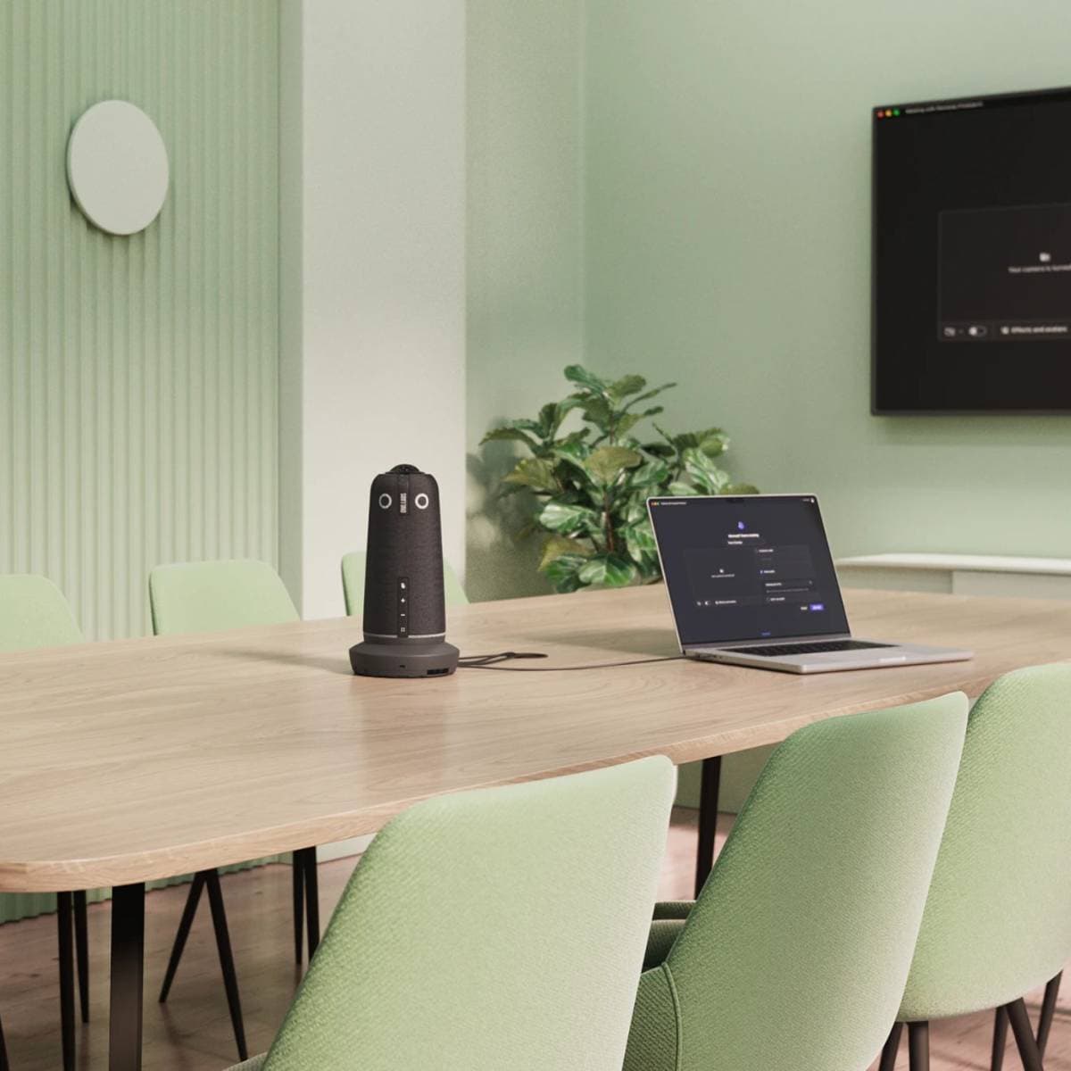 Owl Labs Meeting Owl 5 Pro 360° 4K UHD Hybrid Video Conference System – All‑in‑One 4K Camera, 360° Dual Speakers & 8‑Mic Array, AI Speaker Tracking, BYOD Single‑Cable Setup, HDMI Passthrough & Enterprise Connectivity thumbnail 2