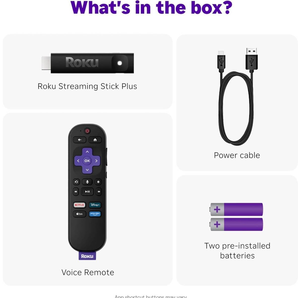 Roku Streaming Stick Plus - 4K & HDR Roku Streaming Device for TV with Voice Remote - Free & Live TV thumbnail 3
