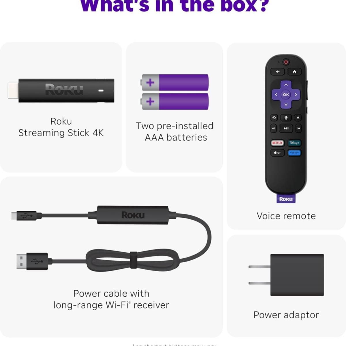 Roku Streaming Stick 4K - HDR & Dolby Vision Roku Streaming Device for TV with Voice Remote & Long-Range Wi-Fi - Free & Live TV thumbnail 3