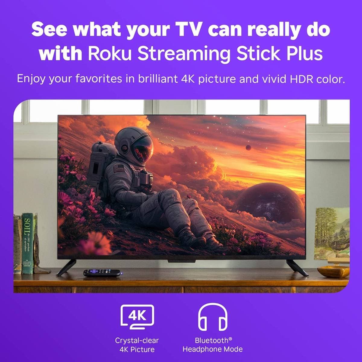 Roku Streaming Stick 4K - HDR & Dolby Vision Roku Streaming Device for TV with Voice Remote & Long-Range Wi-Fi - Free & Live TV thumbnail 6
