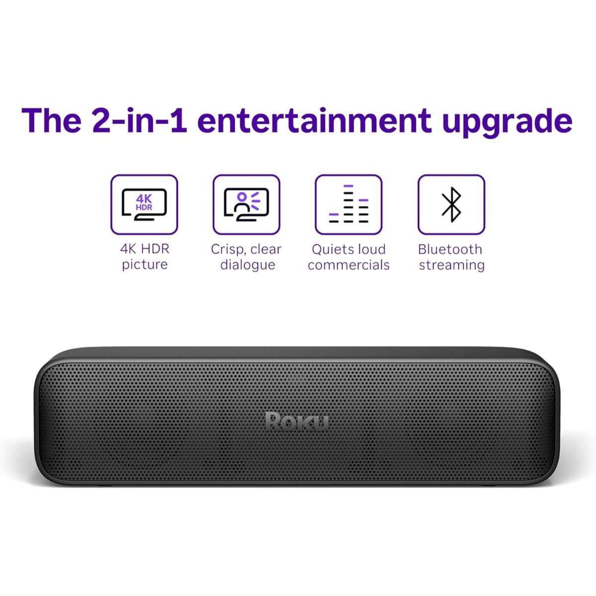 Roku Streambar SE | 2-in-1 TV Soundbar with Built-in 4K/HD/HDR Streaming, Premium Speakers, & Enhanced Speech Clarity for Crisp, Clear Dialogue - Quick Guided Simple Setup thumbnail 3