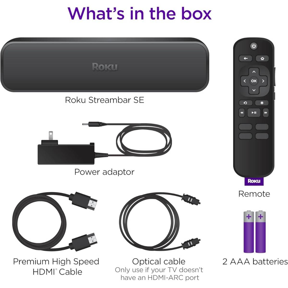 Roku Streambar SE | 2-in-1 TV Soundbar with Built-in 4K/HD/HDR Streaming, Premium Speakers, & Enhanced Speech Clarity for Crisp, Clear Dialogue - Quick Guided Simple Setup thumbnail 6