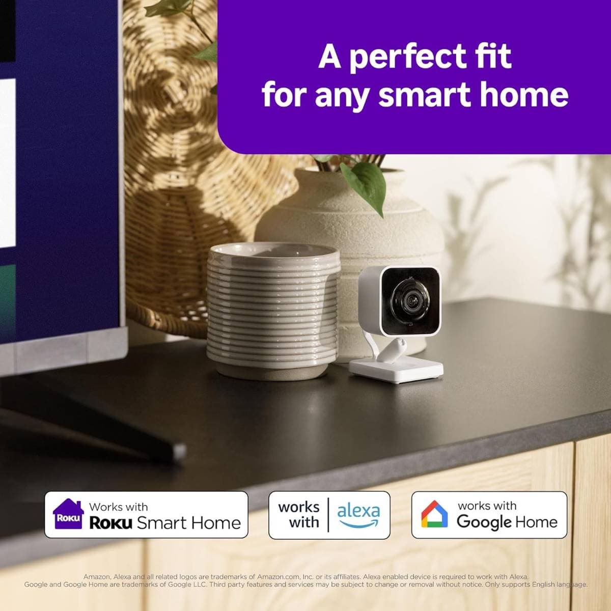 Roku Indoor Camera - Home Security - 1-Pack - Wired Security Camera & Pet Monitor with 1080p HD Color Night Vision, Works with Alexa & Google, Motion & Sound Detection, WDR & WiFi 6 thumbnail 5