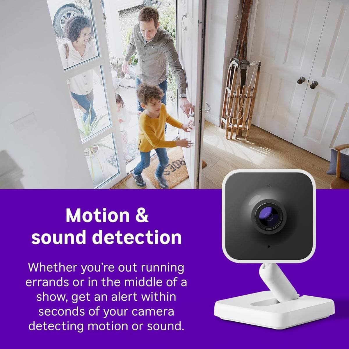 Roku Indoor Camera - Home Security - 1-Pack - Wired Security Camera & Pet Monitor with 1080p HD Color Night Vision, Works with Alexa & Google, Motion & Sound Detection, WDR & WiFi 6 thumbnail 4