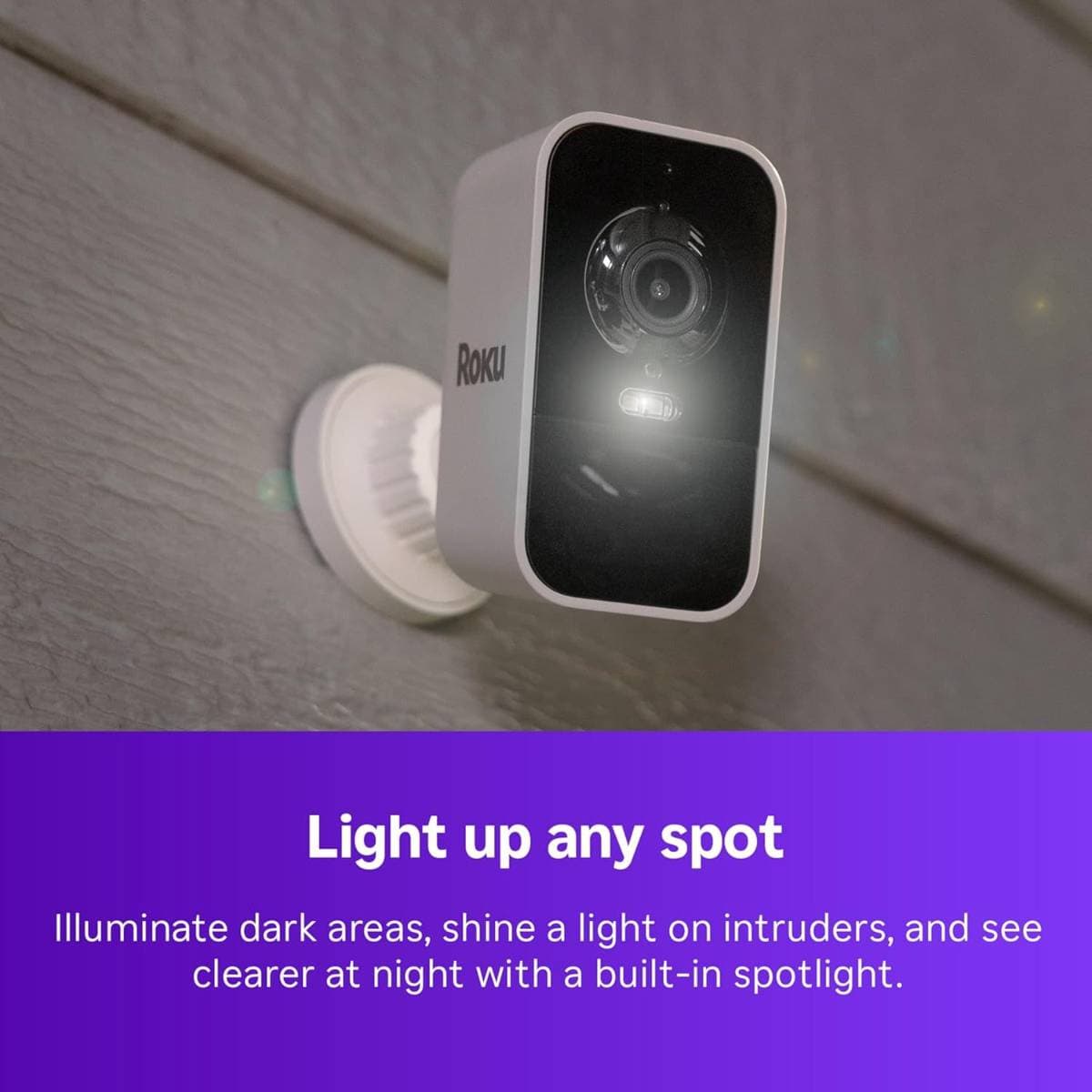 Roku Battery Camera for Home Security - New Weather-Resistant Indoor & Outdoor Wireless Camera & Pet Monitor with 1080p HD & Two-Way Audio - Rechargeable, Motion Detection & Wi-Fi thumbnail 4