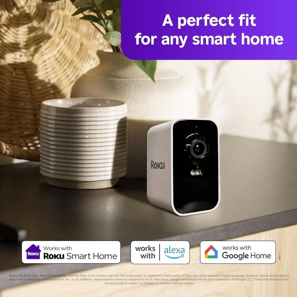 Roku Battery Camera for Home Security - New Weather-Resistant Indoor & Outdoor Wireless Camera & Pet Monitor with 1080p HD & Two-Way Audio - Rechargeable, Motion Detection & Wi-Fi thumbnail 6