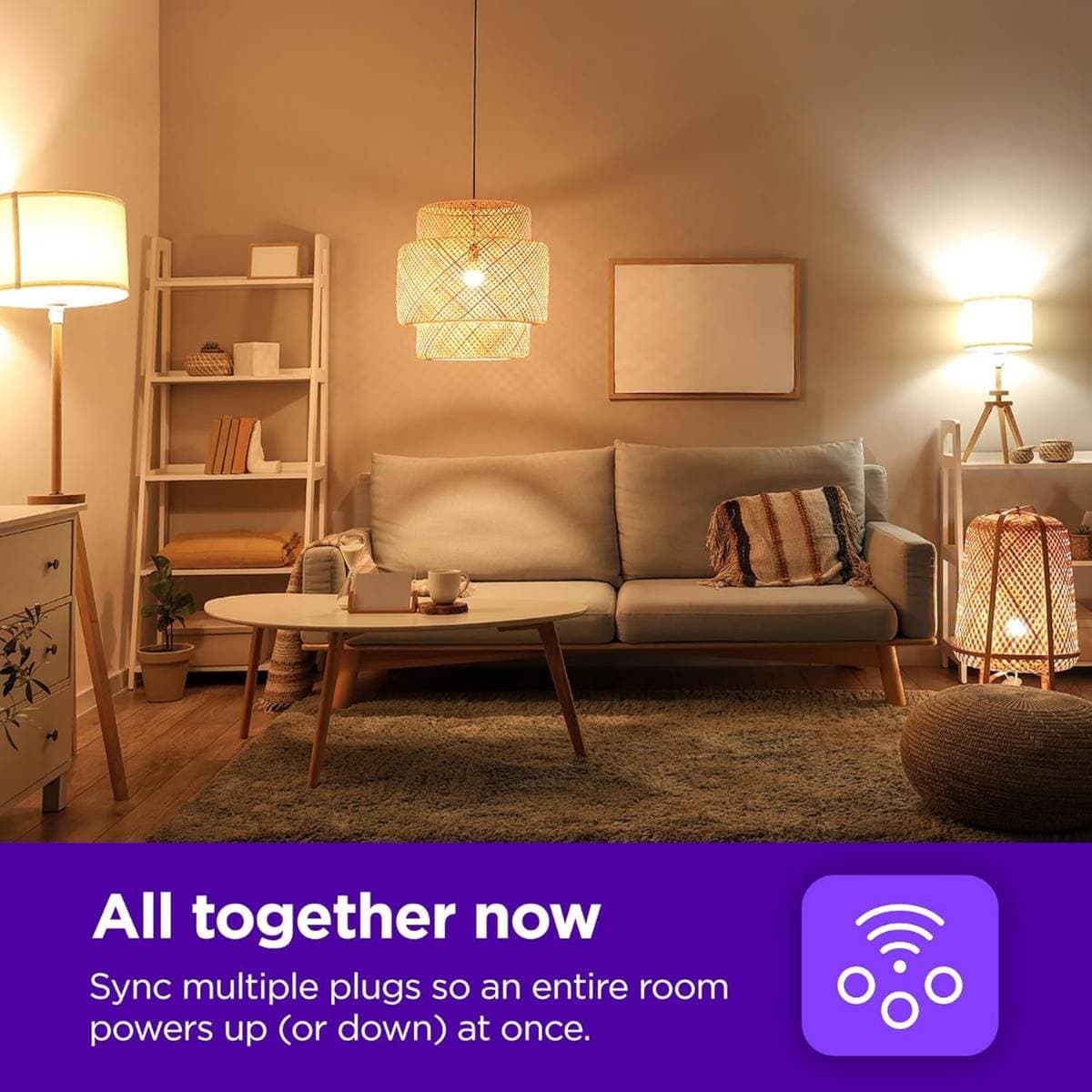 Roku Smart Home Indoor Smart Plug, 2-Pack - WiFi Smart Plugs Works with Alexa & Google Assistant, No Hub Required - Custom Scheduling Timer & Multi-Outlet Sync - Easy-to-Setup Smart Home Products thumbnail 5
