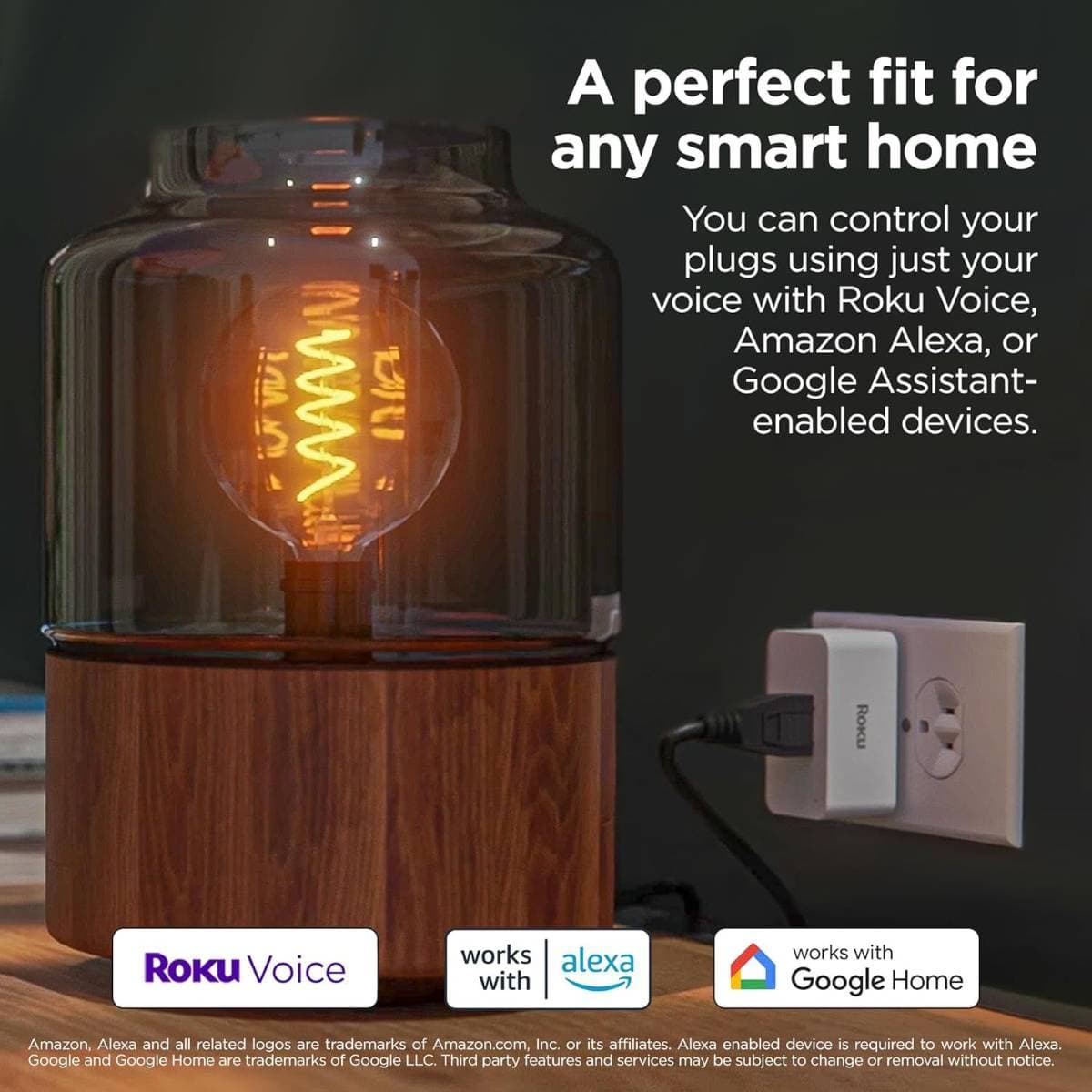 Roku Smart Home Indoor Smart Plug, 2-Pack - WiFi Smart Plugs Works with Alexa & Google Assistant, No Hub Required - Custom Scheduling Timer & Multi-Outlet Sync - Easy-to-Setup Smart Home Products thumbnail 3