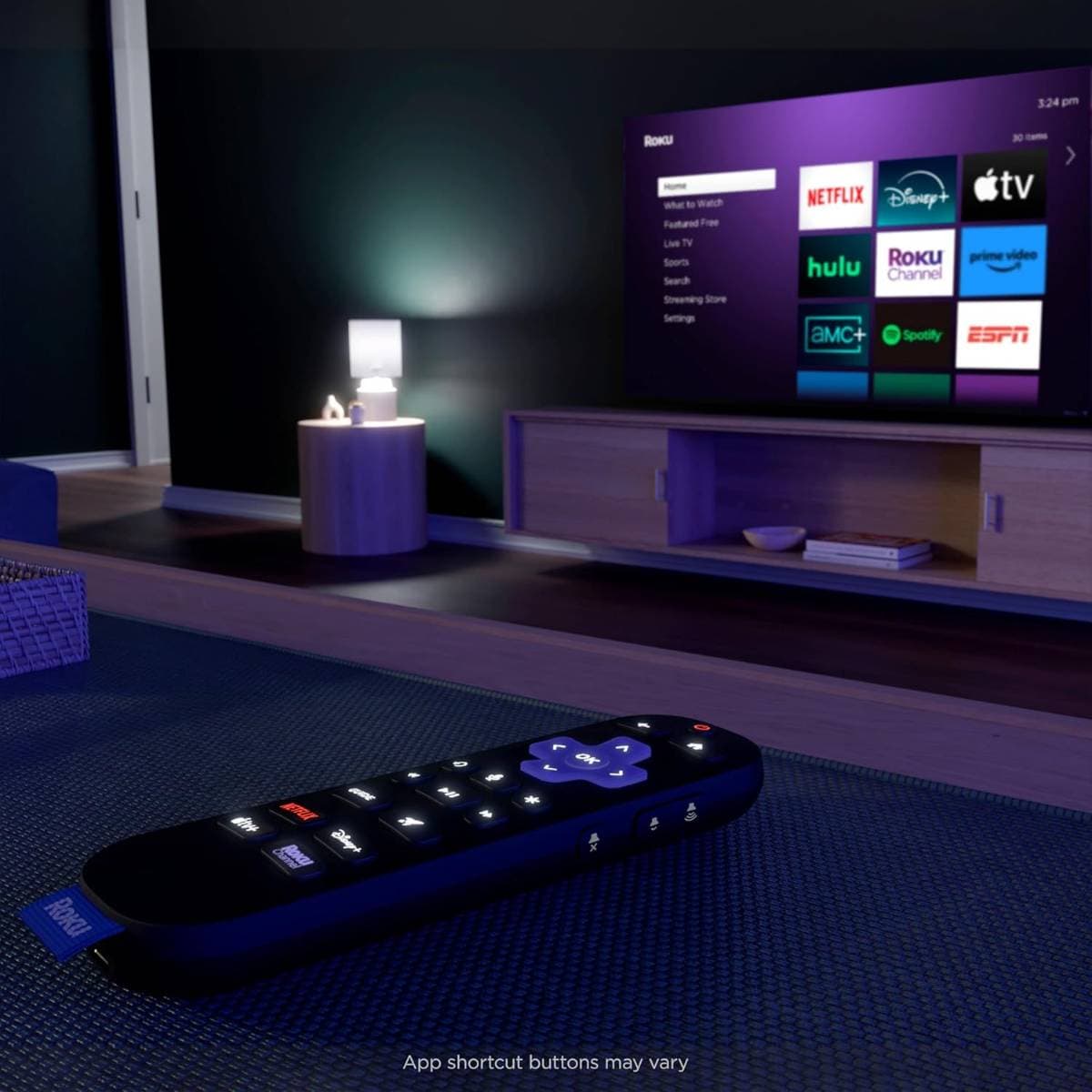 Roku Voice Remote Pro (2nd Ed.) | Rechargeable TV Remote Control with Hands-free Voice Controls, Backlit Buttons, & Lost Remote Finder - Replacement Remote Compatible with All Roku TV, Players & Audio thumbnail 6