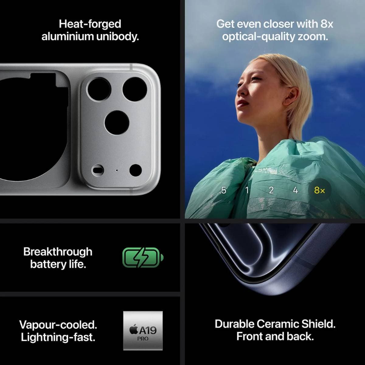 Apple iPhone 17 Pro (256GB, Silver) – A19 Pro Chip, ProMotion Super Retina XDR Display, Advanced Triple Camera System, Titanium Design, 5G Smartphone, Face ID, iOS thumbnail 6
