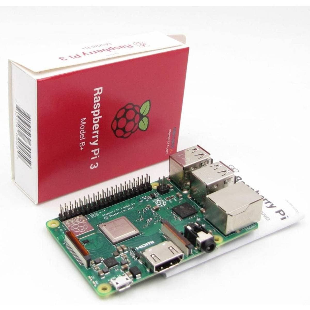 Raspberry Pi 3 Model B+ BCM2837B0 SoC with 1GB RAM, 1.4GHz Quad-Core Processor, Wi-Fi, Bluetooth 4.2, Gigabit Ethernet, PoE Enabled Single Board Computer thumbnail 3