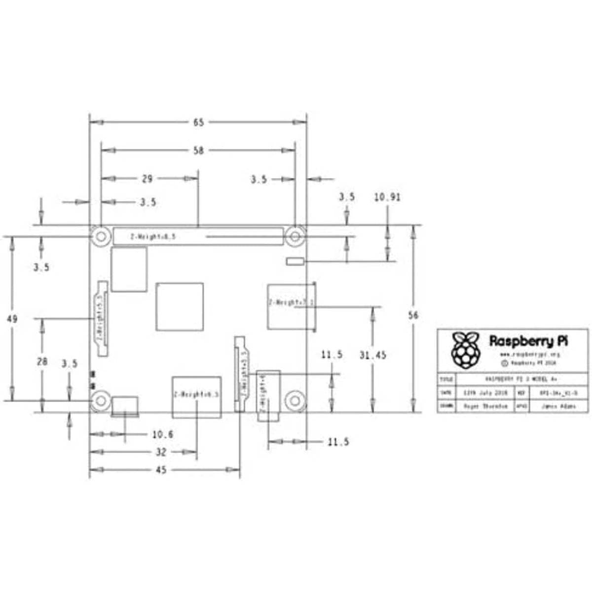 Raspberry Pi 3 Model A+ with 1.4GHz Quad-Core Processor, 512MB RAM, Wi-Fi, Bluetooth 4.2, HDMI, USB, Compact Single Board Computer thumbnail 4