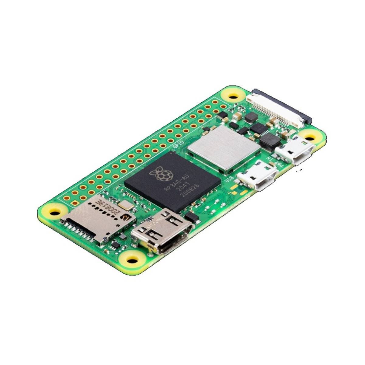 Raspberry Pi Zero 2 W Single Board Computer with Quad‑Core 1 GHz Processor, 512 MB , Wi‑Fi 802.11b/g/n, Bluetooth 4.2, microSD Slot, Mini HDMI, USB OTG & 40‑Pin GPIO