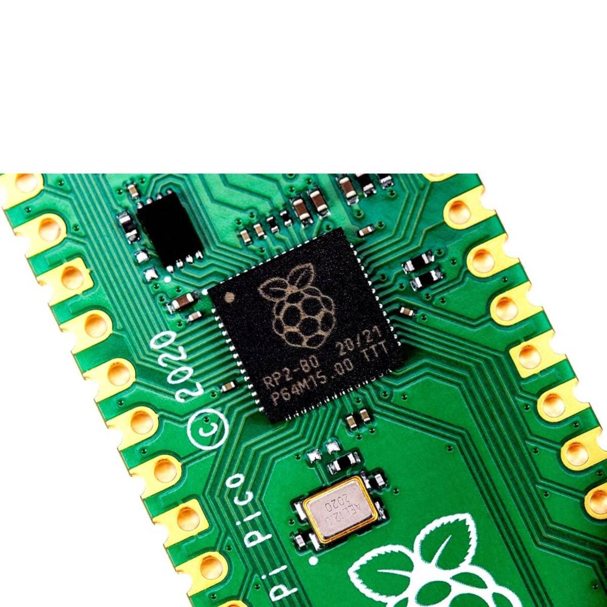 Raspberry Pi Pico with Headers and Micro USB Cable – RP2040 Dual‑Core 133 MHz Microcontroller Board, 26 GPIO, USB 1.1, Programmable I/O, Breadboard‑Friendly Embedded Development Board for IoT & Electronics Projects thumbnail 4