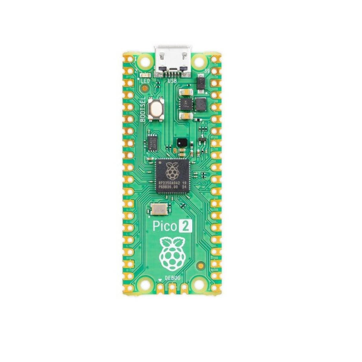 Raspberry Pi Pico 2 Microcontroller Board – Dual‑Core RP2350 with ARM Cortex‑M33 & RISC‑V Cores @150 MHz, 520 KB SRAM, 4 MB Flash, 26 GPIO, Programmable I/O, USB 1.1 – Powerful Embedded Development Board for IoT, Robotics & Electronics thumbnail 2