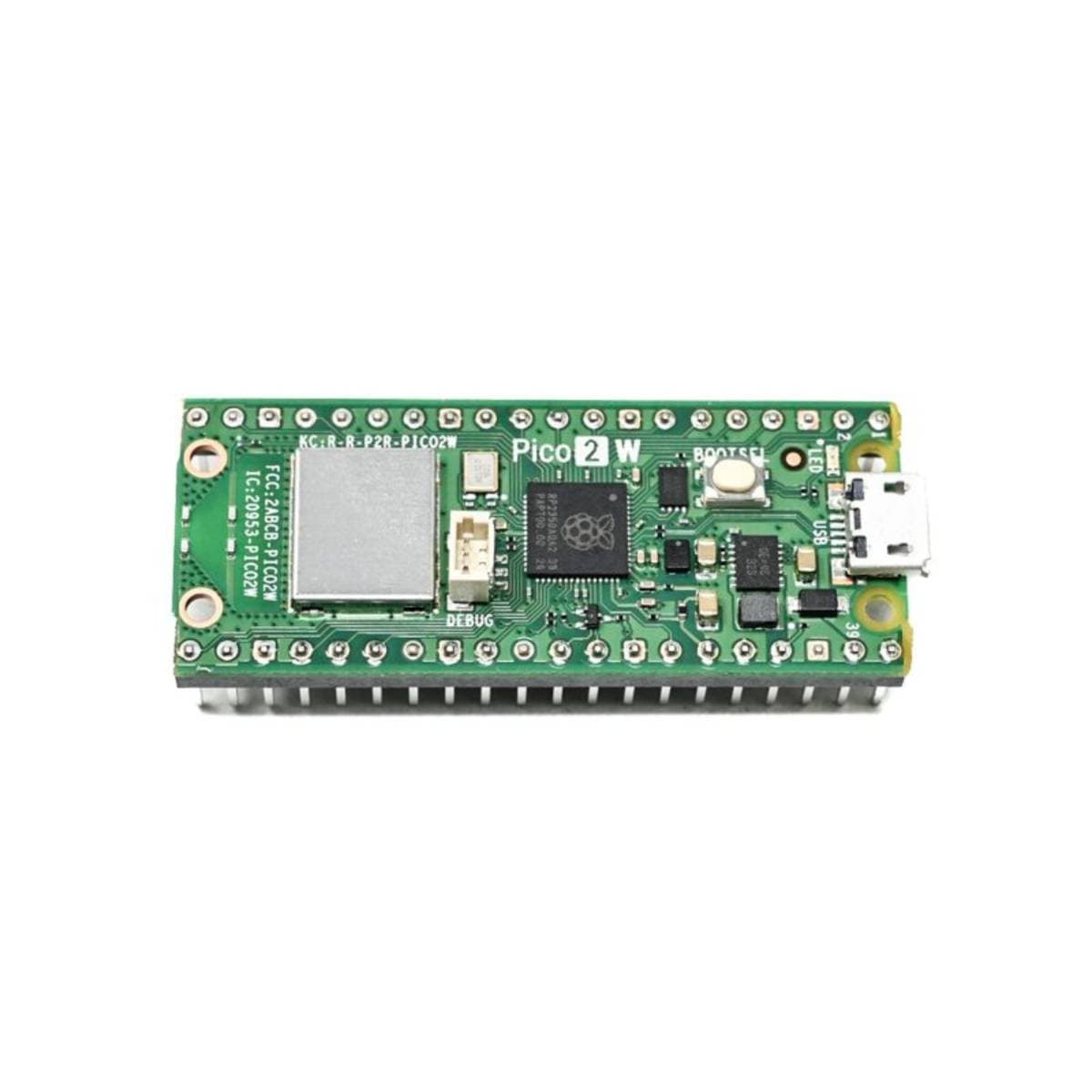 Raspberry Pi Pico 2 W with Pre‑Soldered Headers – Wireless Microcontroller Board with RP2350 Dual ARM Cortex‑M33 & RISC‑V Cores @150 MHz, 520 KB SRAM, 4 MB Flash, Integrated Wi‑Fi & Bluetooth, 26 GPIO, USB 1.1 – Ideal for IoT & Embedded Projects thumbnail 2