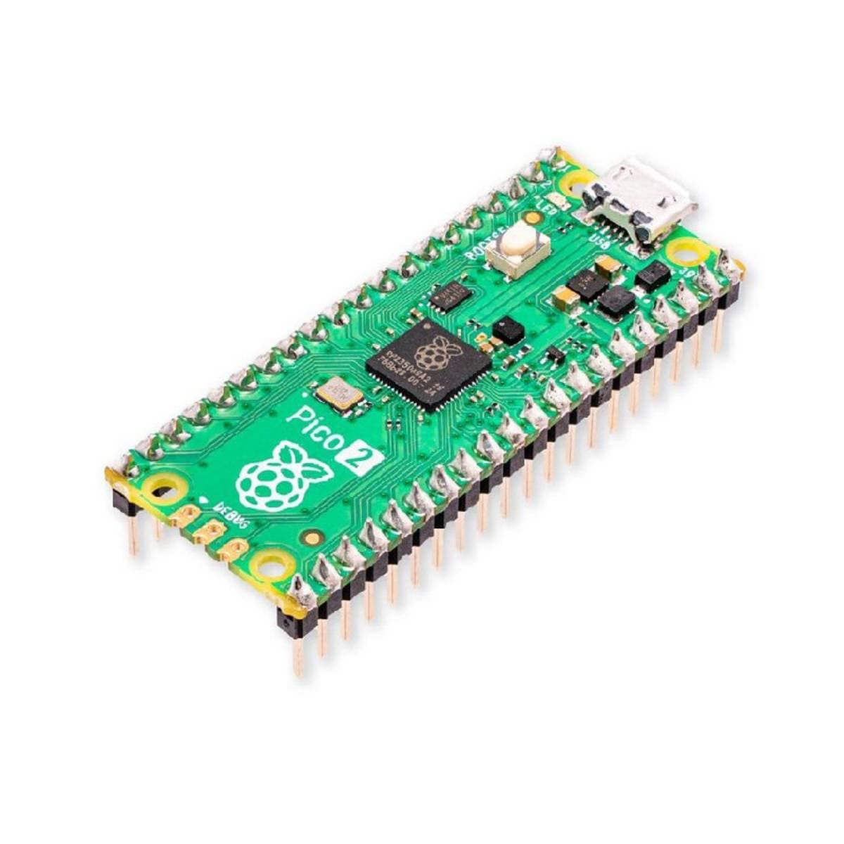 Raspberry Pi Pico 2 with Pre‑Soldered Headers – High‑Performance RP2350 Microcontroller Board with Dual ARM Cortex‑M33 & RISC‑V Cores @150 MHz, 520 KB SRAM, 4 MB Flash, 26 GPIO, USB 1.1 – Ideal for Embedded, Robotics & IoT Projects thumbnail 2