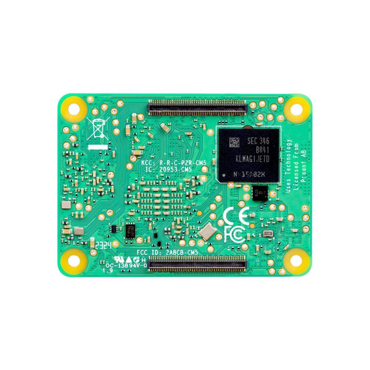 Raspberry Pi Compute Module 5 (4GB RAM, 32GB eMMC, Wireless Wi‑Fi & Bluetooth) – High‑Performance Embedded System‑on‑Module with Broadcom BCM2712 Quad‑Core Cortex‑A76 @ 2.4 GHz, PCIe, USB 3.0, HDMI & Rich I/O for Industrial and Custom Carrier Applications thumbnail 2