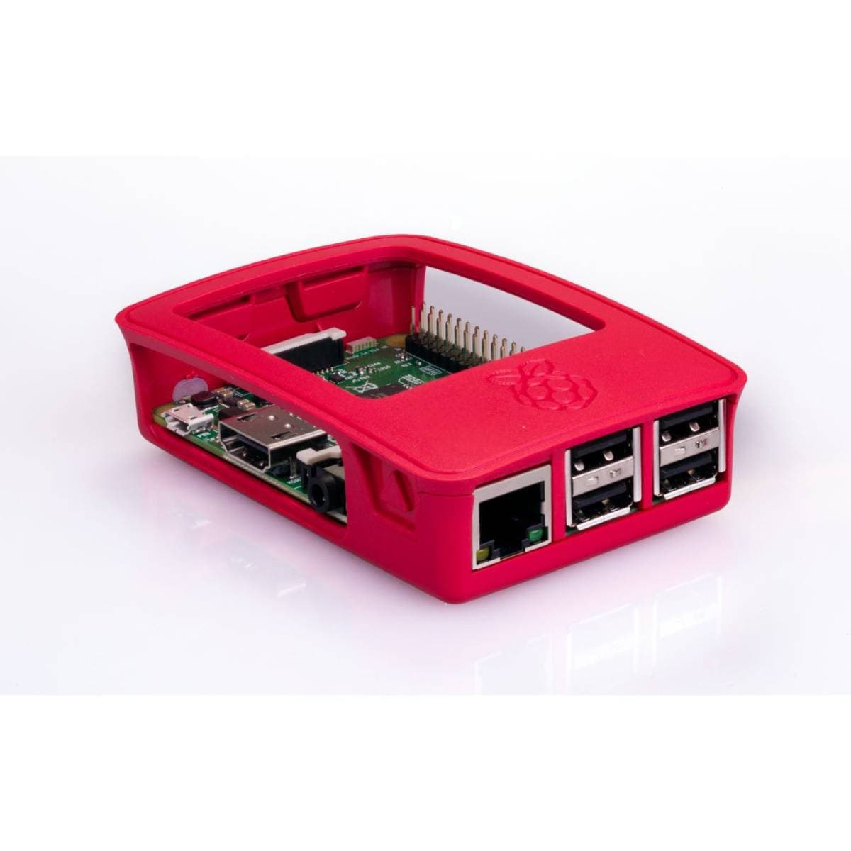 Official Raspberry Pi 3 Case Red & White – ABS Protective Enclosure with Modular Design, Removable Panels, Full Port Access & Anti-Slip Feet for Raspberry Pi 3 Model B / B+ thumbnail 5
