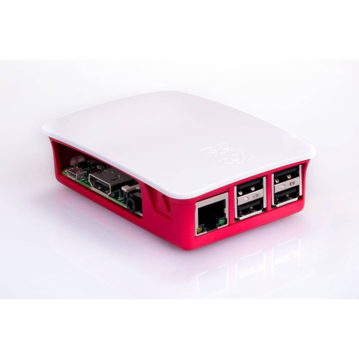 Official Raspberry Pi 3 Case Red & White – ABS Protective Enclosure with Modular Design, Removable Panels, Full Port Access & Anti-Slip Feet for Raspberry Pi 3 Model B / B+ thumbnail 3