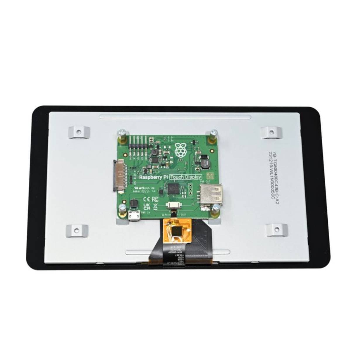 Official Raspberry Pi 7″ Display with Capacitive Touchscreen – 800×480 Resolution, 10‑Finger Multi‑Touch, DSI Interface, Adapter Board & Ribbon Cable – For Raspberry Pi Projects thumbnail 3