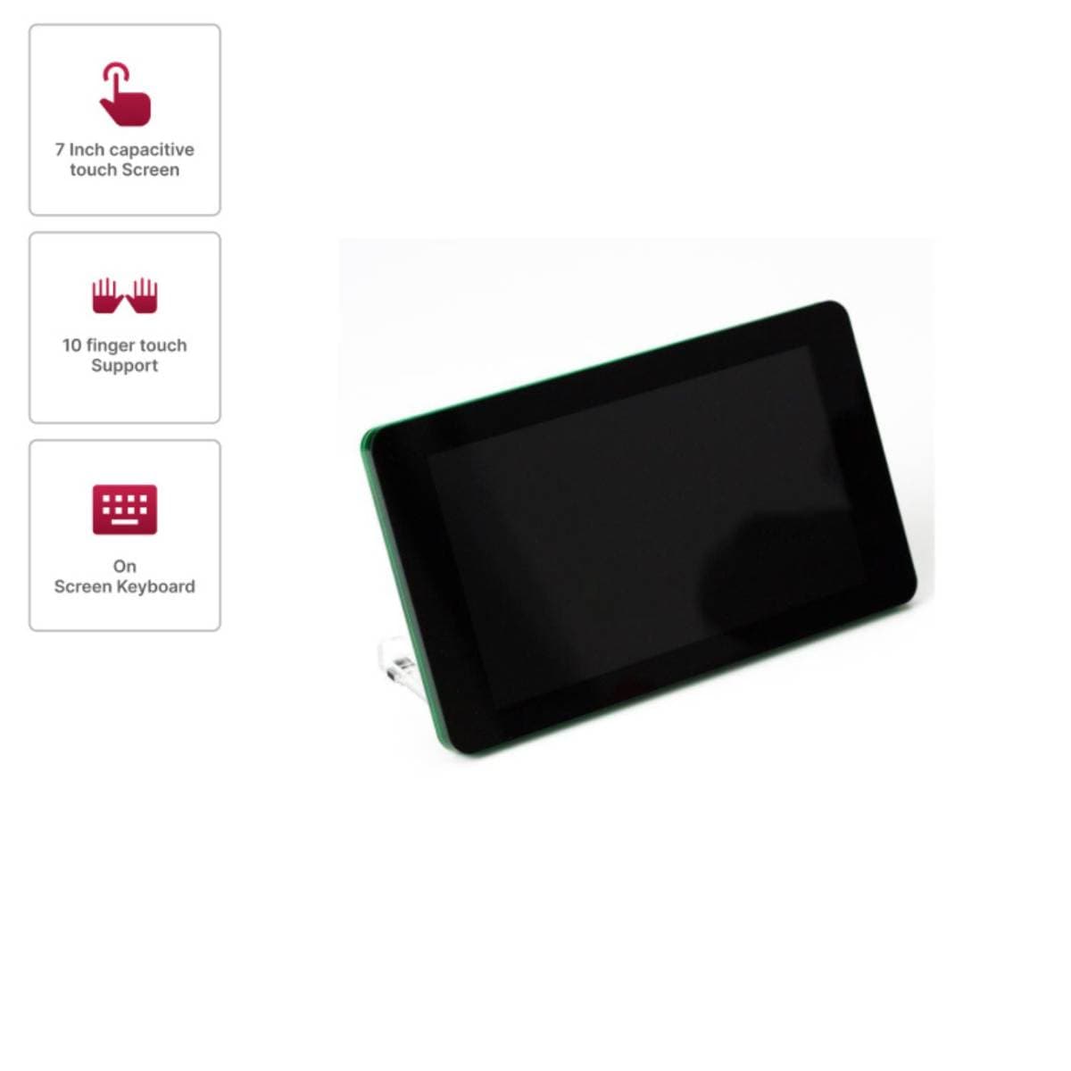 Refurbished Official Raspberry Pi 7″ Display with Capacitive Touchscreen – 800×480 Multi‑Touch Panel with Adapter Board, Ribbon Cable & GPIO Power – Interactive Refurbished Raspberry Pi Touchscreen thumbnail 4
