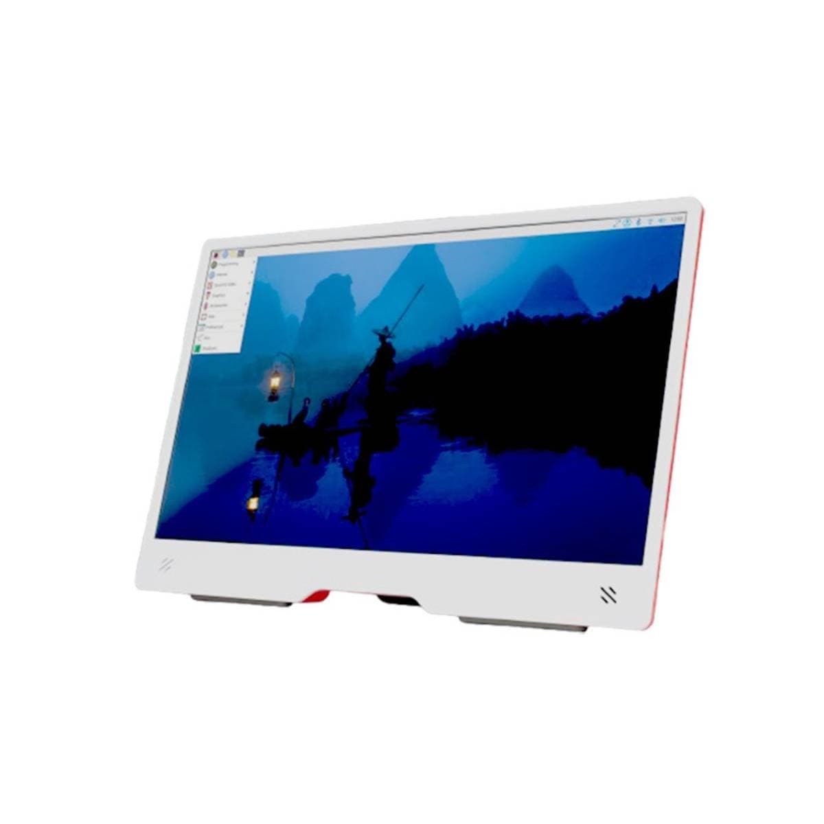 Official Raspberry Pi 15.6 Inch Full HD Monitor with Built-in Speakers (Red & White) | IPS LCD Display | HDMI Compatible | USB-C Power | Plug & Play for Raspberry Pi & Other Devices thumbnail 1