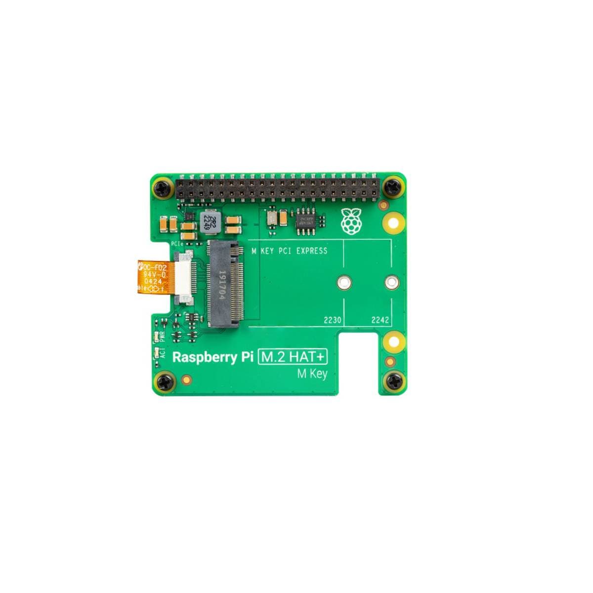 Official Raspberry Pi M.2 HAT+ for Raspberry Pi 5 | PCIe 2.0 NVMe SSD Expansion Board | High-Speed Storage up to 450MB/s | Plug and Play HAT+ Add-on with Mounting Kit thumbnail 3