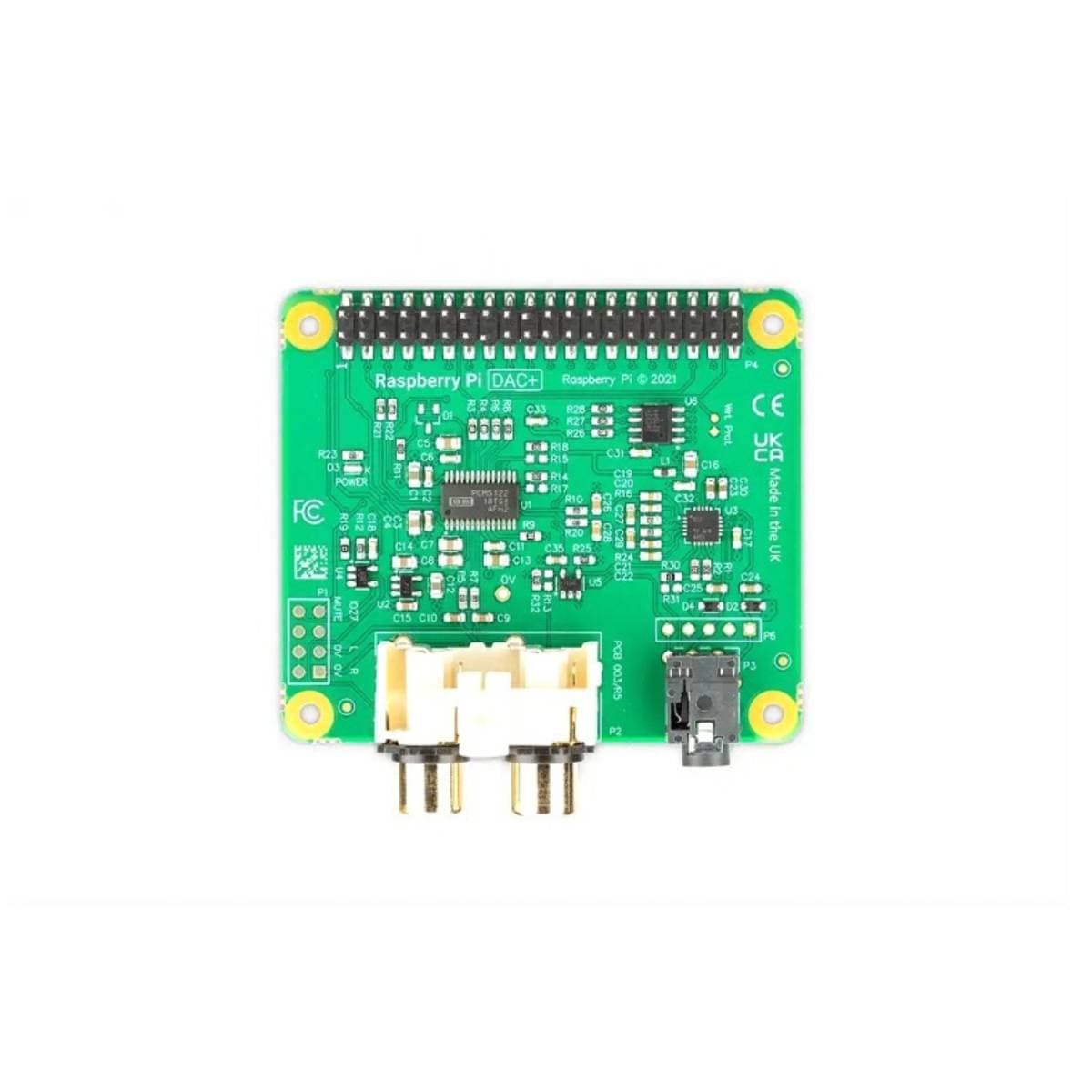 Raspberry Pi IQaudio DAC+ HAT | High-Resolution Audio Output Board | 24-bit/192kHz PCM5122 DAC | RCA & Headphone Output | Compatible with Raspberry Pi 2/3/4 thumbnail 2