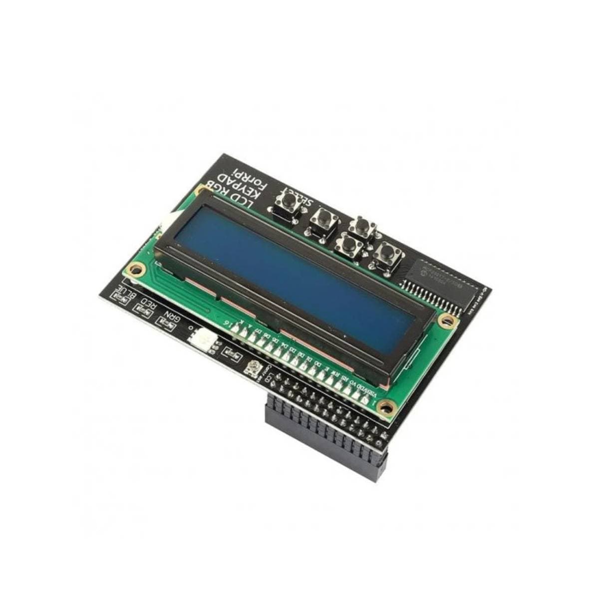 LCD1602 RGB LCD HAT with Keypad for Raspberry Pi | 16×2 Character Display | RGB Backlight | GPIO HAT Add‑on with Navigation Keys thumbnail 4