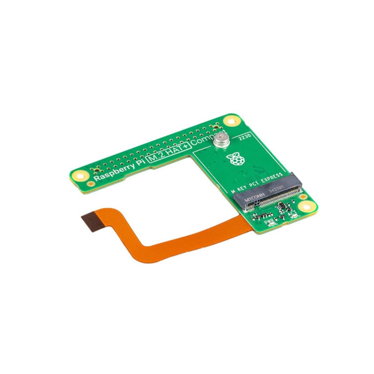 Official Raspberry Pi M.2 HAT Compact for Raspberry Pi 5 | PCIe NVMe SSD Expansion Board | High‑Speed Storage Add‑On | Compact HAT Design thumbnail 1