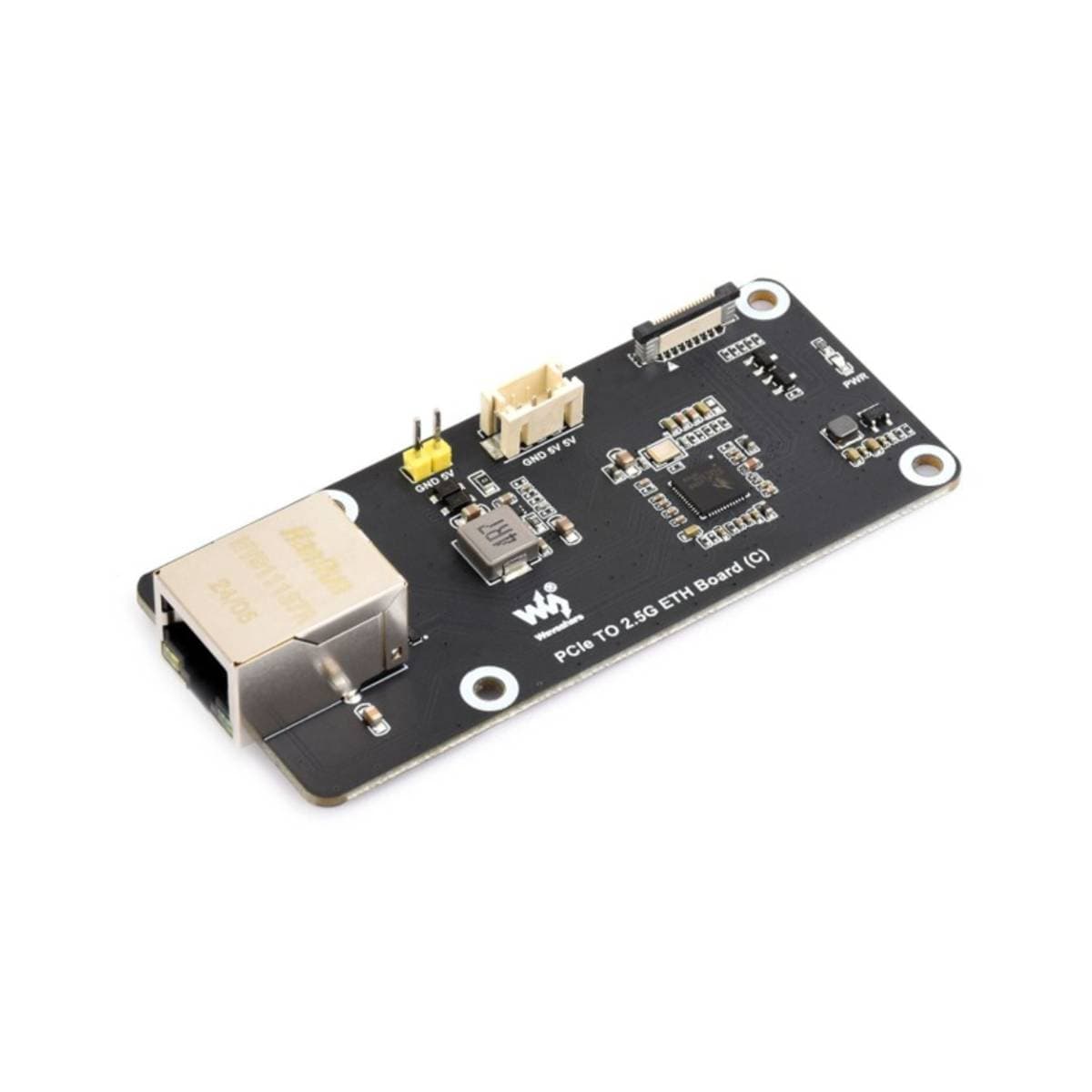 Waveshare PCIe to 2.5G Ethernet Board for Raspberry Pi 5 | PCIe 2.5 Gigabit Ethernet Expansion | RTL8156 Controller | Driver‑Free Plug‑and‑Play thumbnail 4