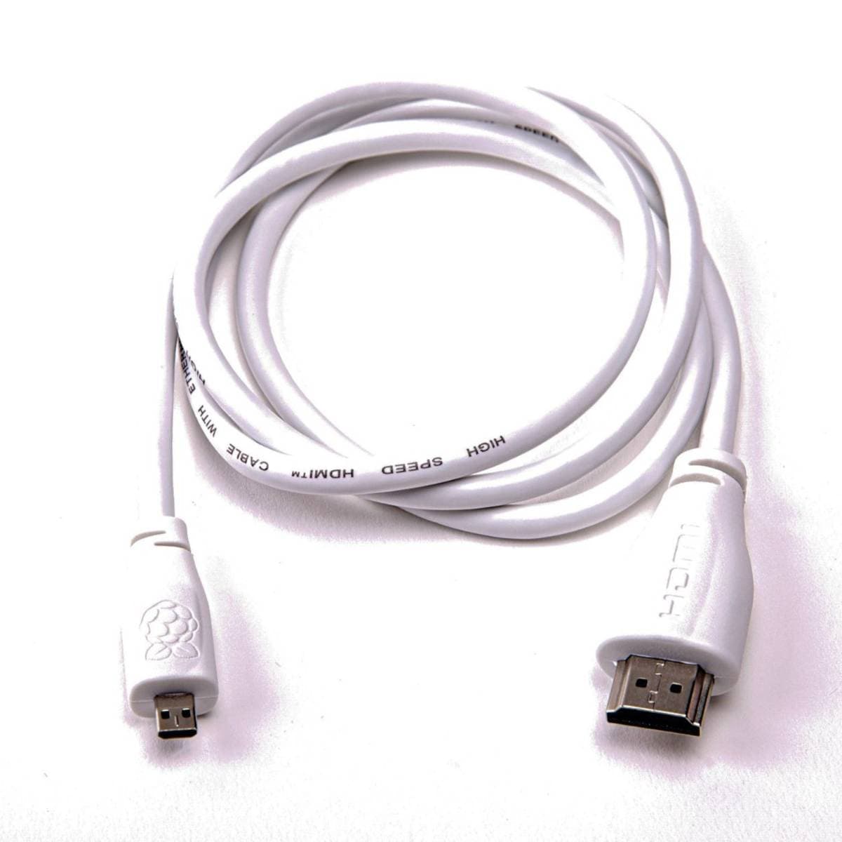 Micro HDMI Male to Standard HDMI Male Cable for Raspberry Pi 4 | High‑Speed HDMI Cable | 4K Compatible | Audio & Video Transmission thumbnail 1