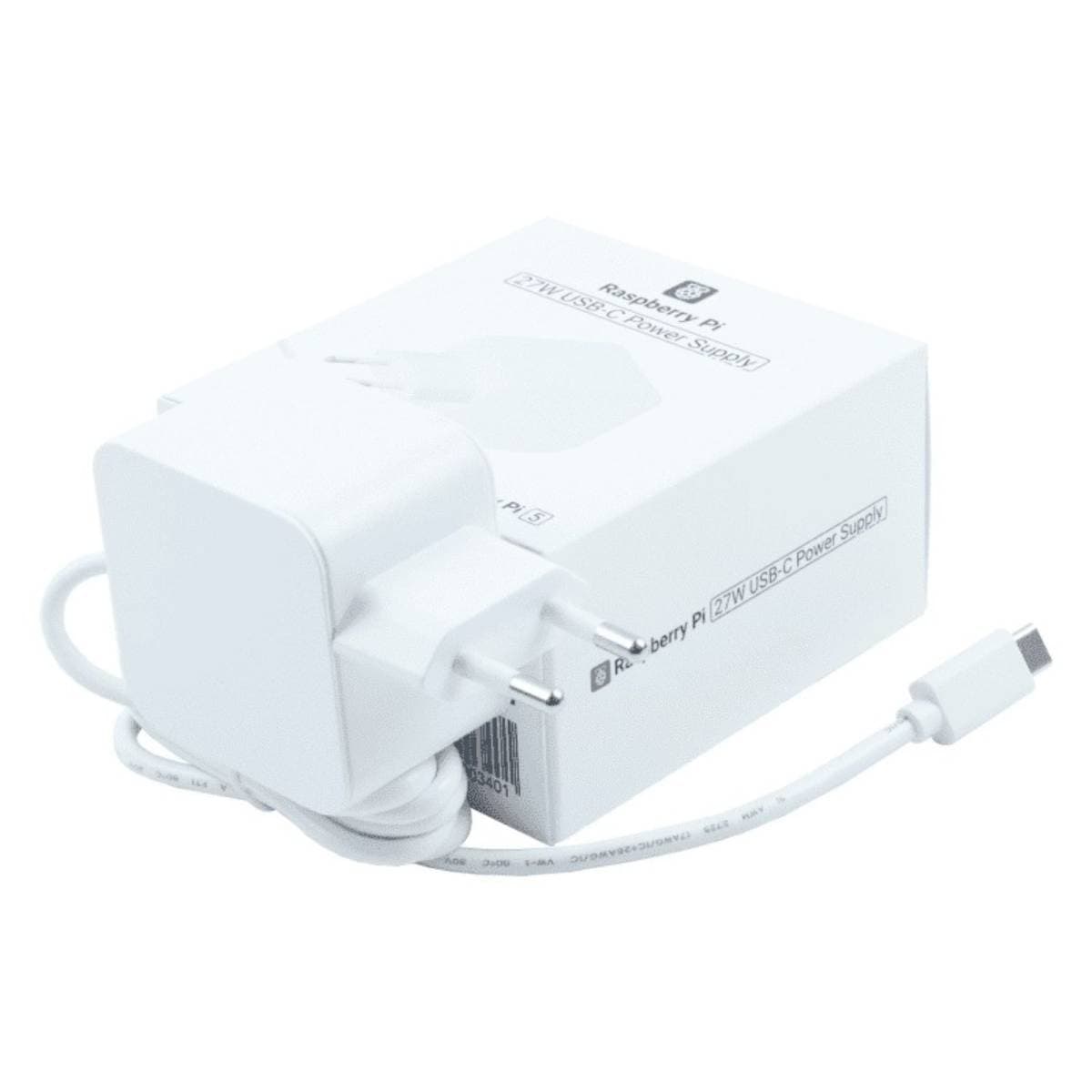 Official 27 W USB‑C PD Power Supply for Raspberry Pi 5 (White) | USB‑C Power Delivery Charger | Stable 5 V/20 V Dual Output | Reliable Pi 5 Adapter thumbnail 1