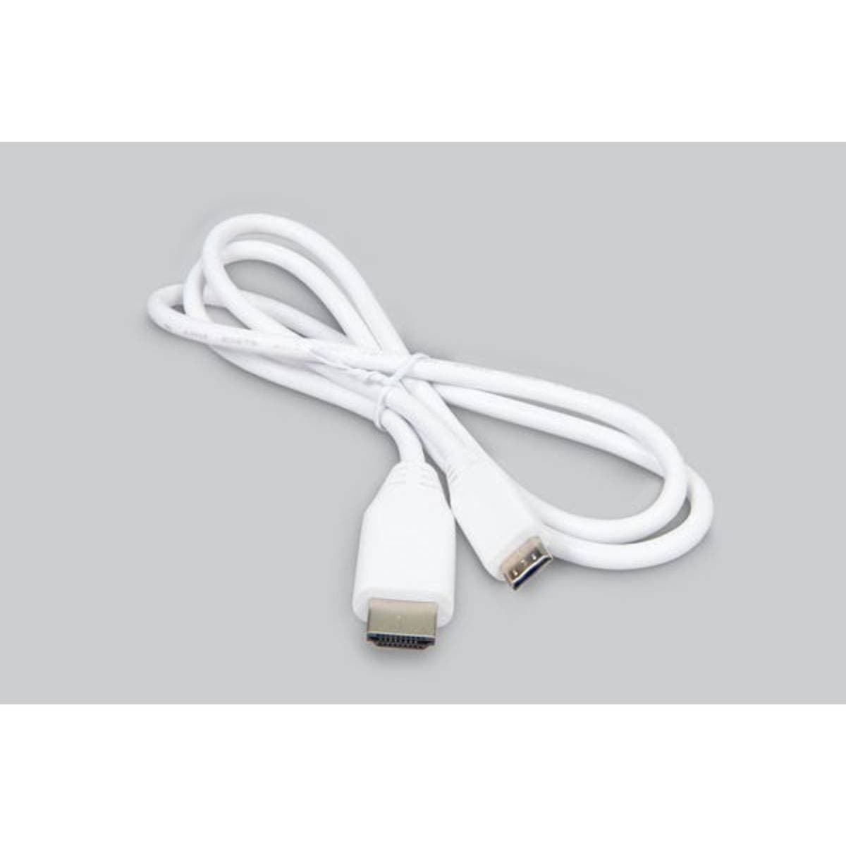 Official Raspberry Pi Mini HDMI to Standard HDMI Cable 1m (White) | 4K 60Hz High-Speed HDMI Cable | Mini HDMI to HDMI Male Cable for Raspberry Pi Zero thumbnail 2